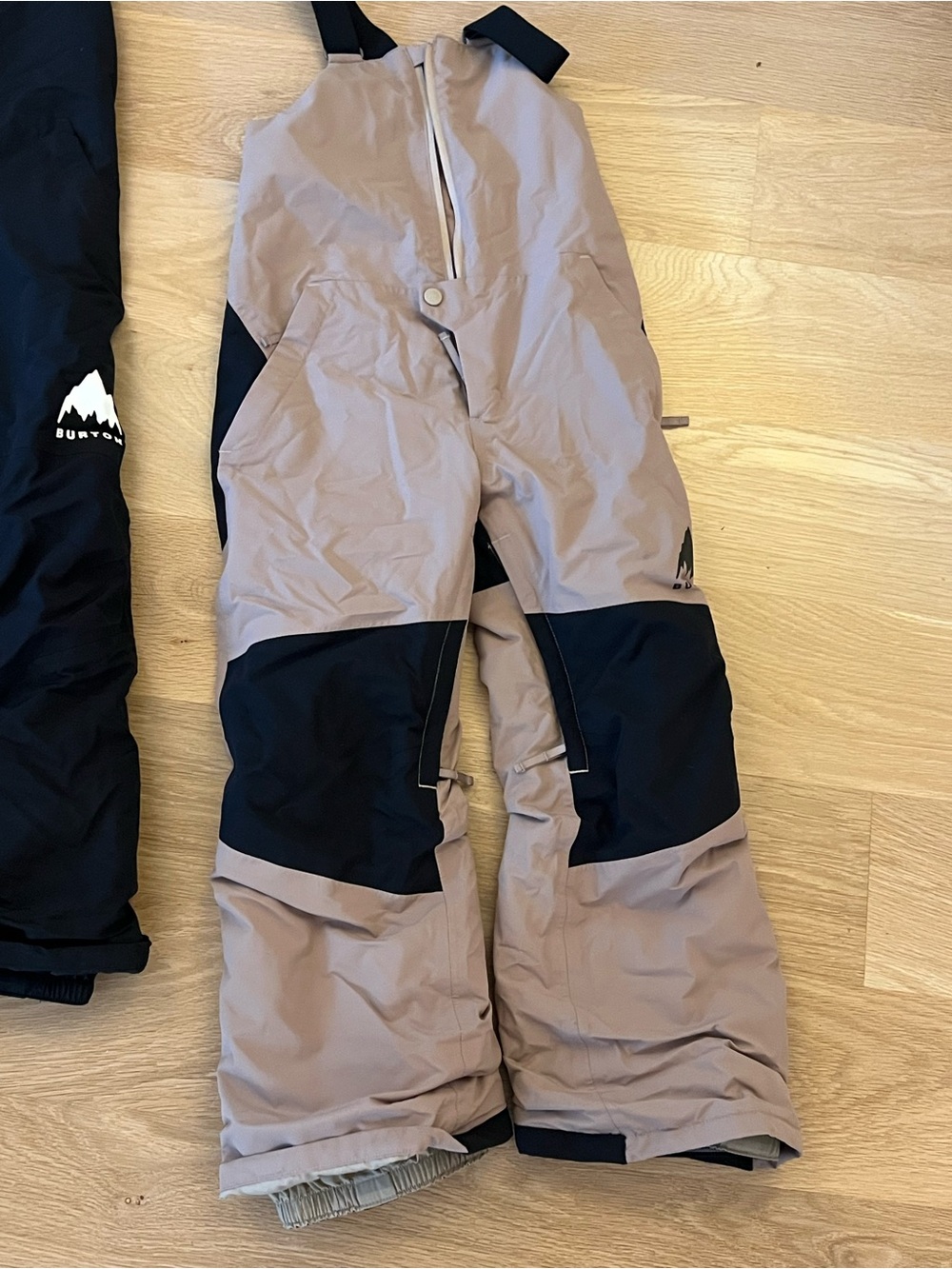 Burton Kids Tan and Black Snow Overalls